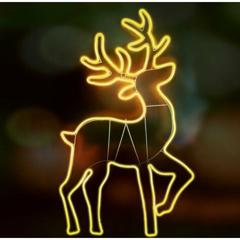Somogyi NEON 4 LED-es neon light figura, szarvas (NEON 4)