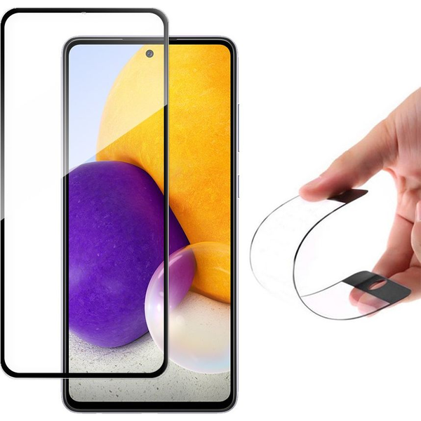 Протектор Wozinsky Full Cover Flexi Nano Glass, за Samsung Galaxy A72 4G, Черен