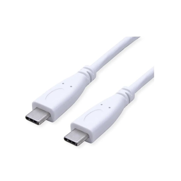 VALUE USB 3.2 Gen 2 PD kábel 20V5A C-C M/M biely 1m