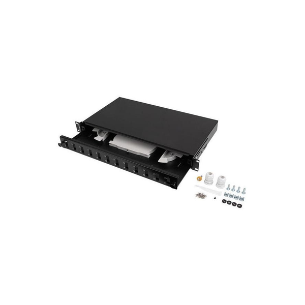 Optická rozvodnice RACK 1U 12x SC LC 19"