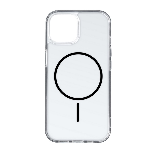 Szilikon telefonvédő (ultravékony, műanyag hátlap, MagSafe, légpárnás sarok) FEKETE Apple iPhone 11 