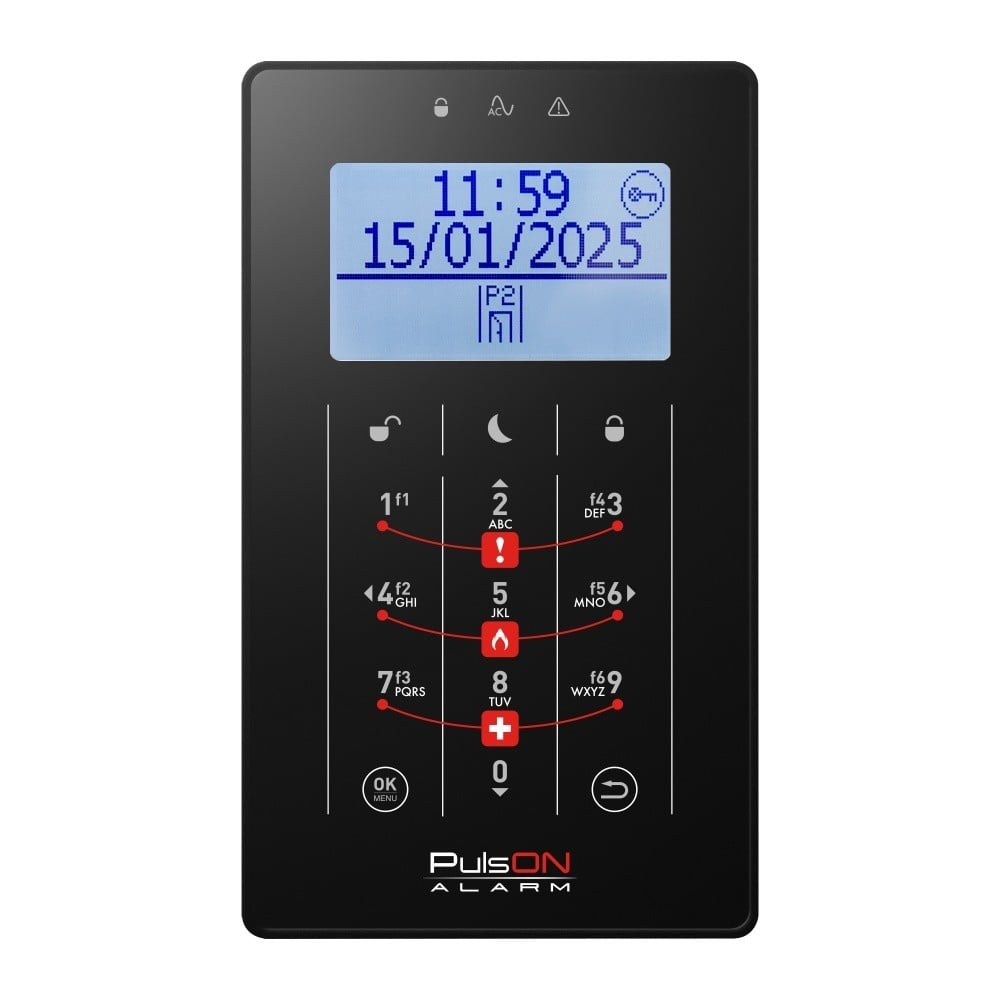 Клавиатура BCS PULSON LCD/S BL, черна