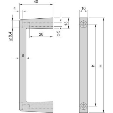nVent SCHROFF 20860258 Fogantyú 2 db (26.15.2805)