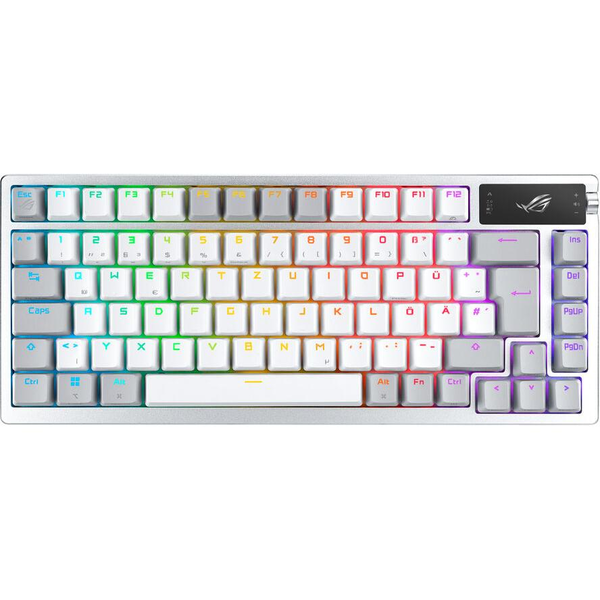 ASUS ROG Azoth White billentyűzet USB + RF Wireless + Bluetooth QWERTZ Német Fehér