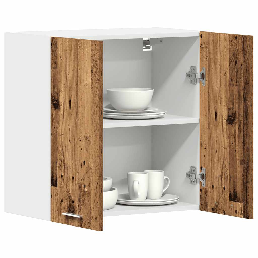 antik fa színű szerelt fa konyhai fali szekrény 60x31x60 cm (861147)