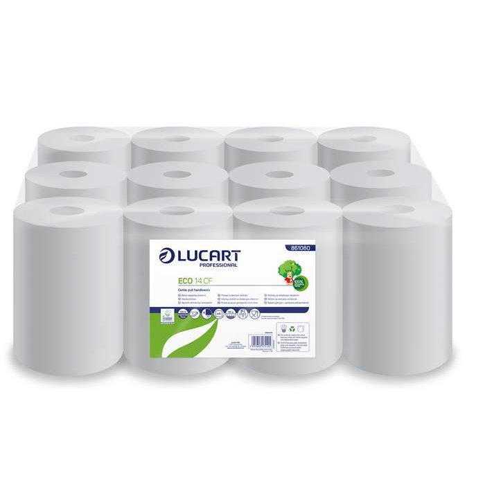 Lucart Eco kéztörlő, tekercses 2 rétegű fehér (861080) (L861080)