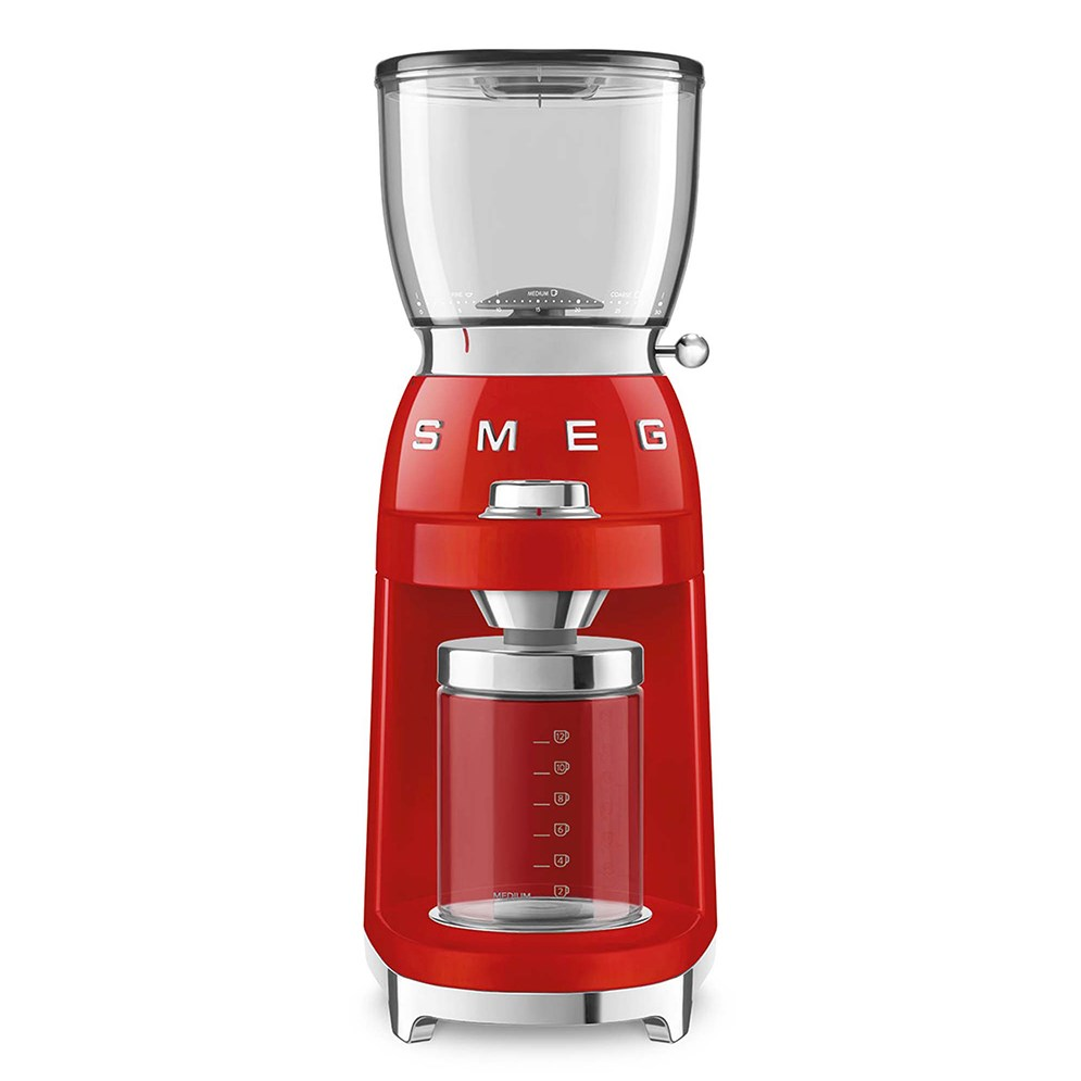 Smeg 50's Style Elektromos Kávéörlő Kávédaráló 350g 150 Watt - Piros (CGF11RDEU)