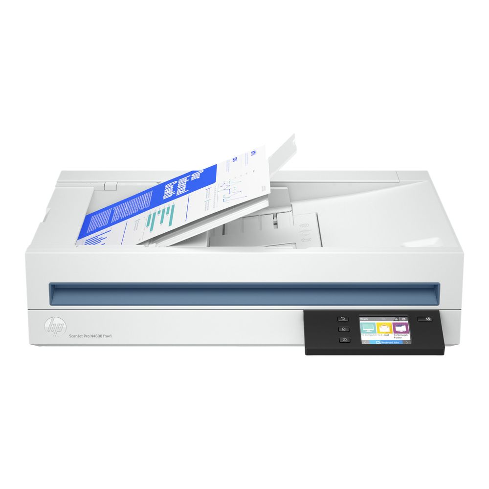 HP Scanjet Pro N4600 fnw1 Plochý skener a skener ADF 1200 x 1200 DPI A5 Biela (20G07A)