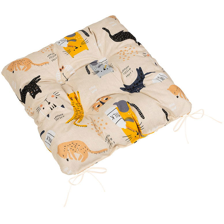 BELLATEX Adéla Seat cushion 41/291 quilted 40 × 40 cm cats (12457)