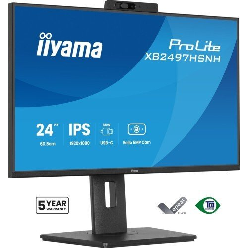 iiyama ProLite XB2497HSNH-B1 24IN IPS LCD 4MS 1920X1080 350CD/M2 HDMI/DP/USB 2 computerskærm 60,5 cm (23.8") 1920 x 1080 pixel Fuld HD Sort
