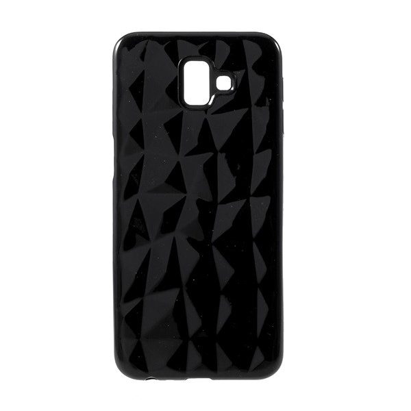 Szilikon telefonvédő (3D, gyémánt minta) FEKETE [Samsung Galaxy J6 Plus (SM-J610F)] (5996457821174)
