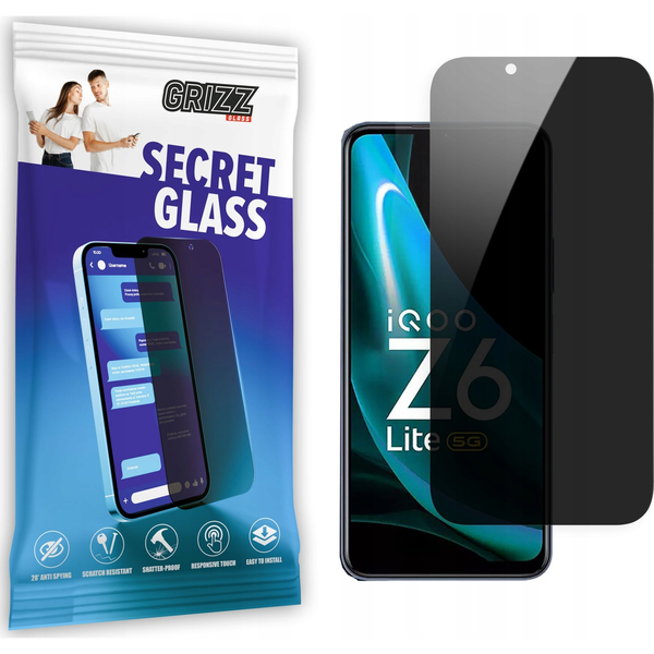  GrizzGlass Szkło prywatyzujące GrizzGlass SecretGlass vivo iQOO Z6 Lite