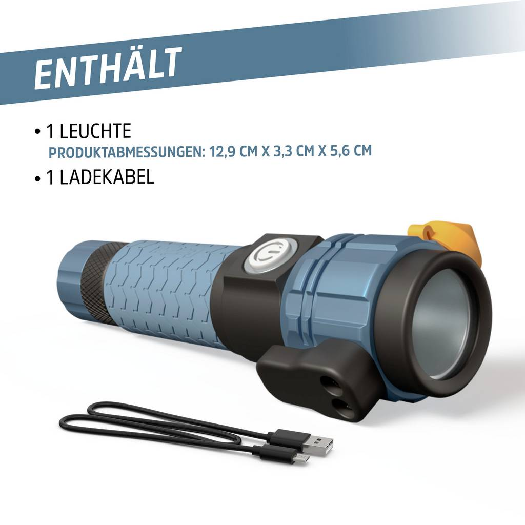 Energizer Auto Metal Light LED Kézilámpa Akkuról üzemeltetett 500 lm (E303957300) (E303957300)