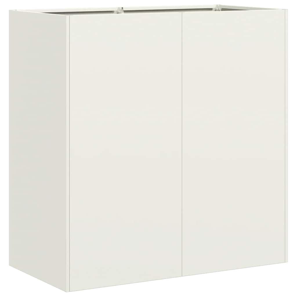 ültetvény Fehér 80x40x80 cm Hidegen hengerelt acélból (860711)