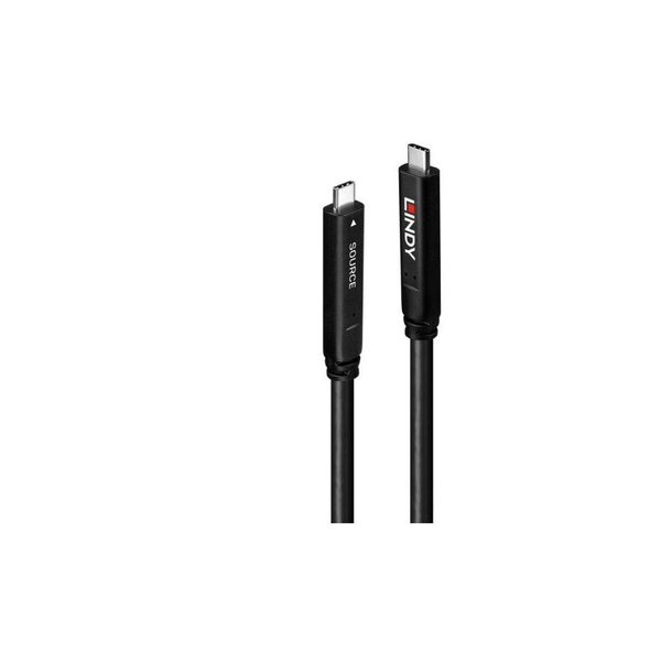 Lindy 43333 USB-kabel USB 3.2 Gen 1 (3.1 Gen 1) 10 m USB C Sort