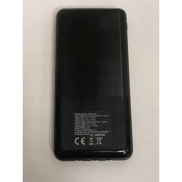 Deltaco Powerbank 10000mAh USB-C/2x USB fehér