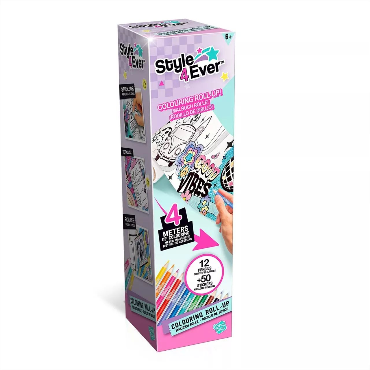 Canal Toys Style 4 Ever 4 méteres színezhető tekercsposzter ceruzákkal és matricákkal (OFG288)