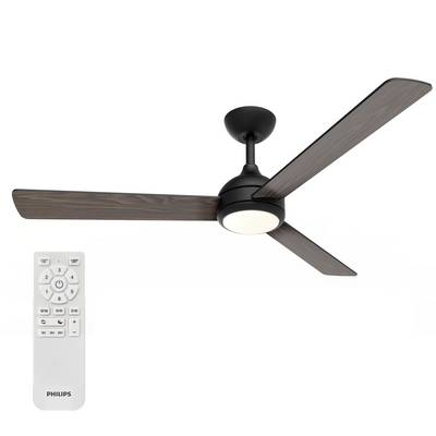 Stropné svietidlo s ventilátorom Philips, LED stmievateľné, 132 cm, čierne