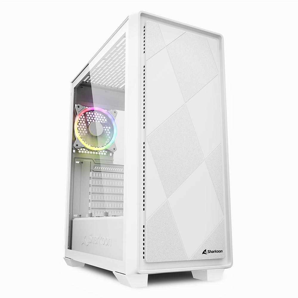 Sharkoon VS8 RGB White táp nélküli ablakos ház fehér (4044951039098) (4044951039098)