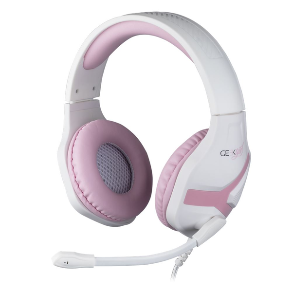 Konix Geek Girl Crystal Headset Bedraad Hoofdband Gamen Roze, Wit