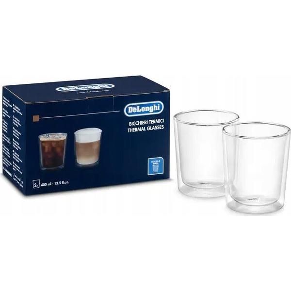 Sklenice na kávu a čaj De'Longhi 400 ml 2 ks
