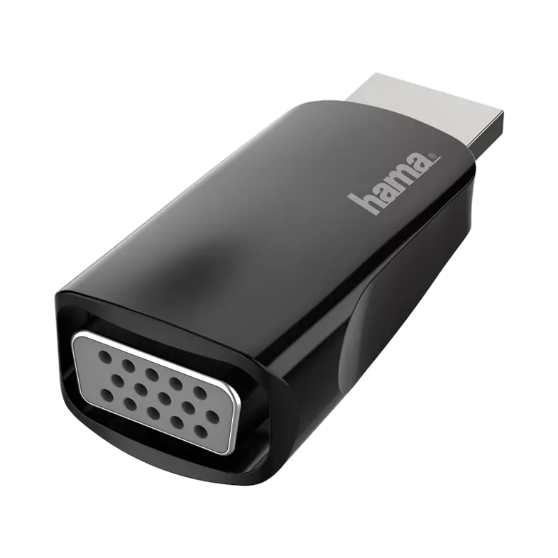Hama 00200344 csatlakozó átlakító HDMI VGA Fekete (200344)