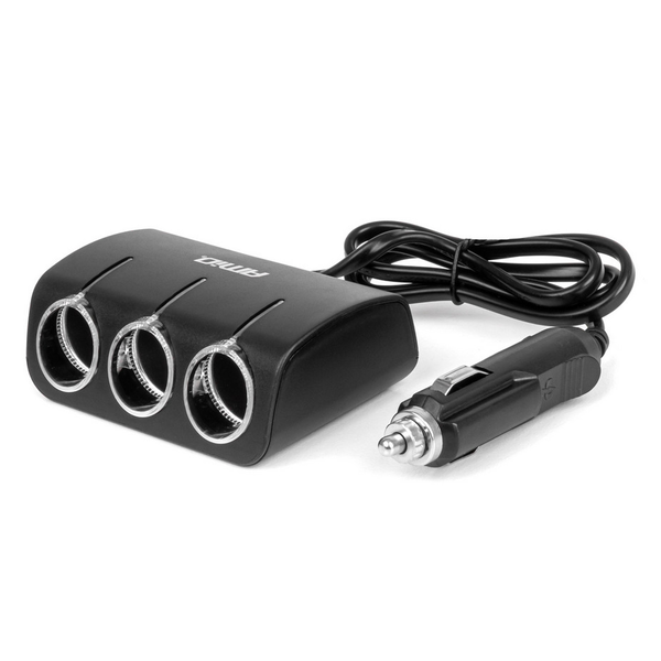 AMiO , Szivargyújtó Elosztó 3-as, 80cm Hosszabbítóval, 120W 12/24V (0504359)