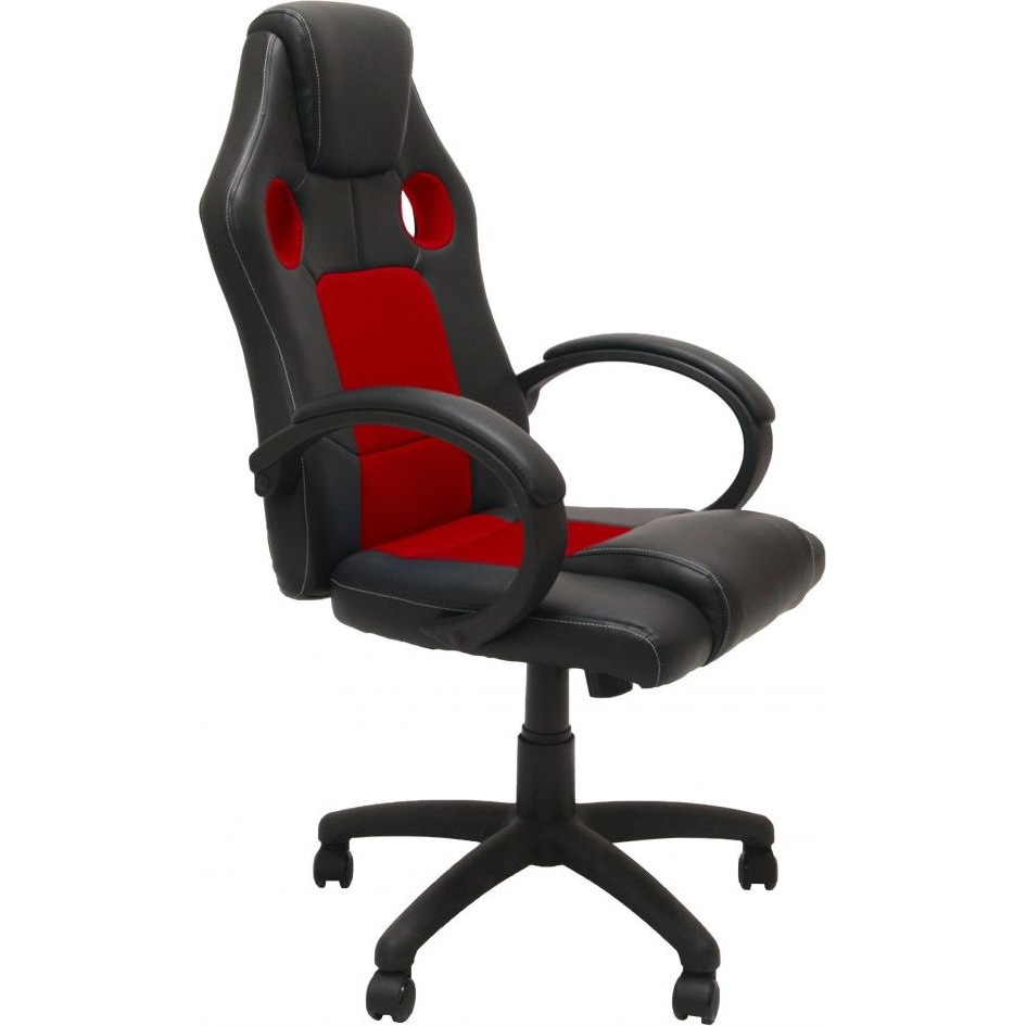 Topeshop Enzo Gamer Szék Műbőr Piros-Fekete (FOTEL ENZO CZER-CZAR)