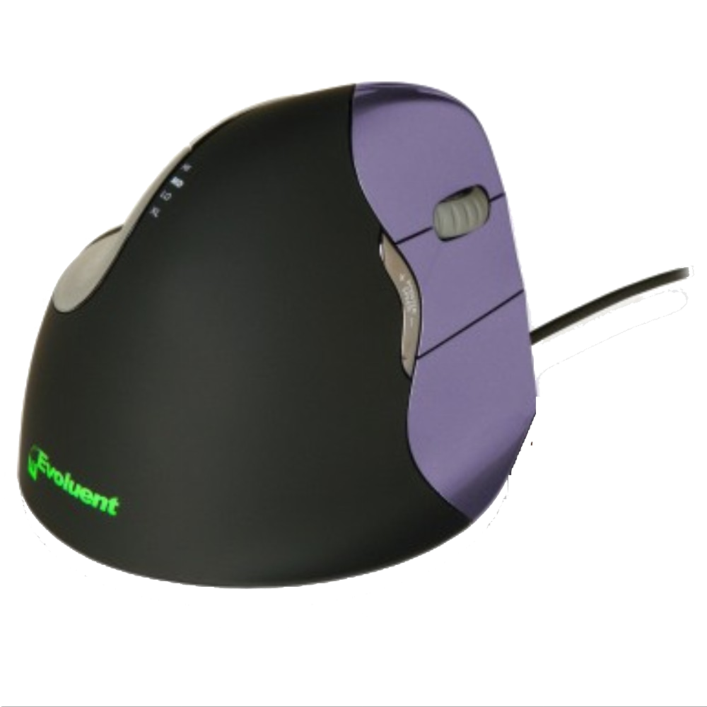 Evoluent VerticalMouse 4 Small USB Ergonomikus Egér Fekete/Lila (VM4S)