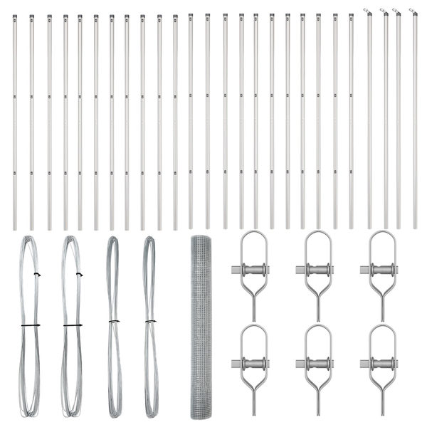 Hegesztett Drótkerítés 13 Poszttal 1.2x50 m Galvanizált Acél