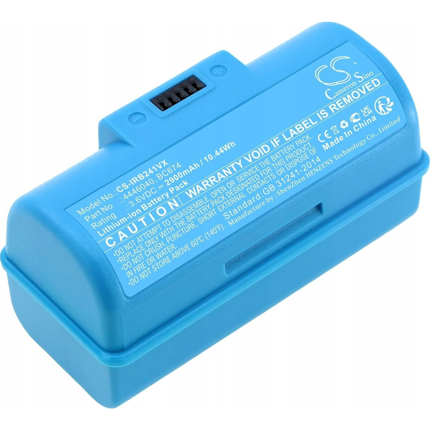 Cameron Sino Li-Ion Akkumulátor 3.6v/2900mah, Irobot 4446040 Kompatibilis (SB8815)