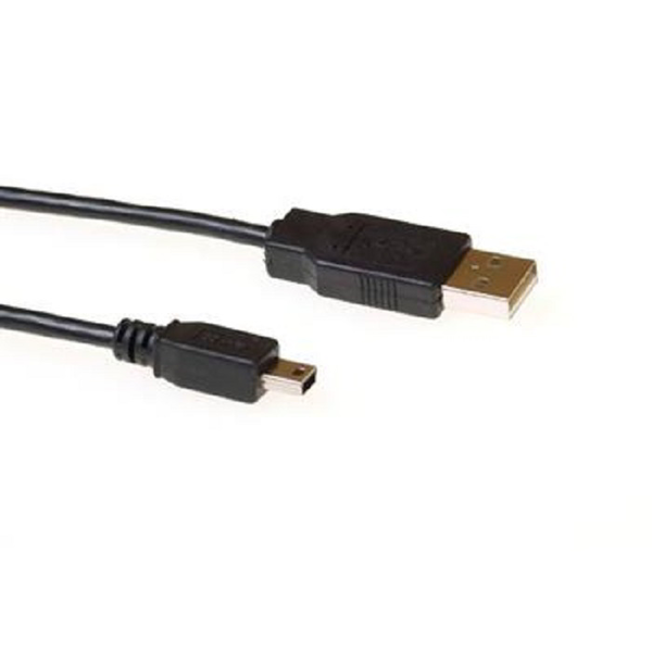 ACT USB 2.0 cable, A - 5 pin Mini B 5.0m cavo USB 5 m USB A Mini-USB B Nero