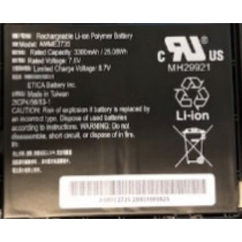 Bateria Zebra Zebra BTRY-ET5X-8IN3-01, Battery, Zebra, ET51, ET56, Black, Lithium Polymer (LiPo), 3300 mAh
