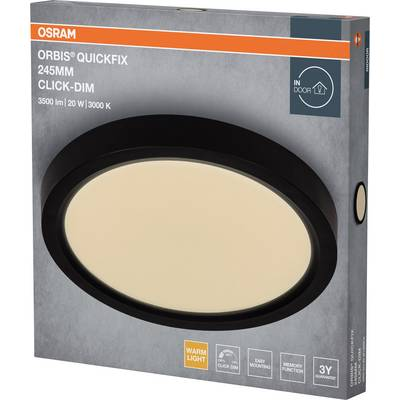 OSRAM HOMELIGHTING 4099854604126 Mennyezeti lámpa, LED-es mennyezeti lámpa Fekete (4099854604126)
