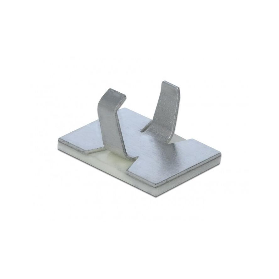 Delock Öntapadós kábelcsipesz, alumínium 10 db (60183)