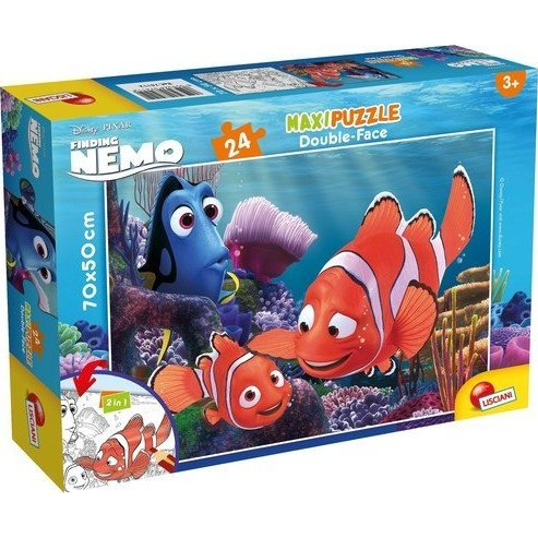 Némó nyomában 2 az 1-ben maxi 24db-os puzzle és színező 70x50cm - Lisciani (304-74112)