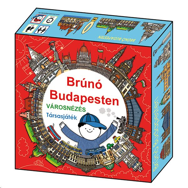 Keller & Mayer Brúnó Budapesten társasjáték - négy játéktábla