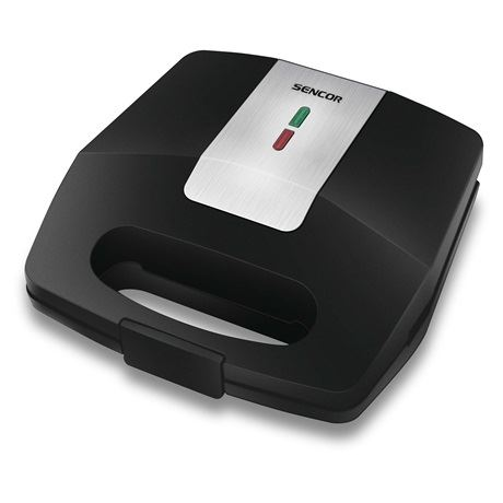 Sandwich-maker, Sencor, 700W, 3 placi inlocuibile, Negru