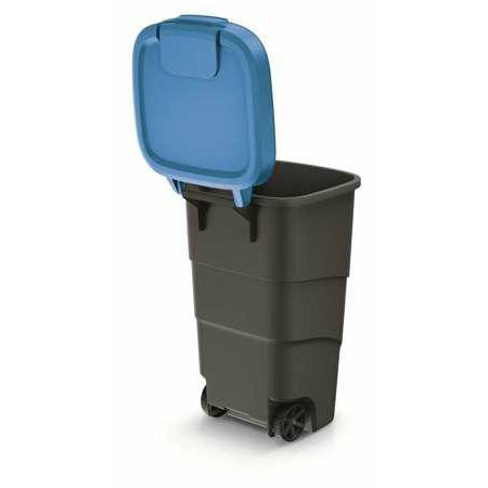 Prosperplast Wheeler 95 l szemetes kuka antracit kék fedéllel