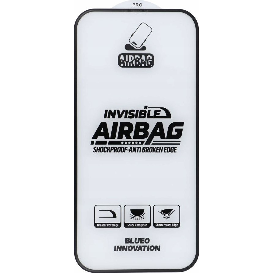 Blueo 5D Mr. Monkey Glass (Airbag Anti-Broken) Üvegfólia Fekete Szegéllyel iPhone 14 Pro Max ( )