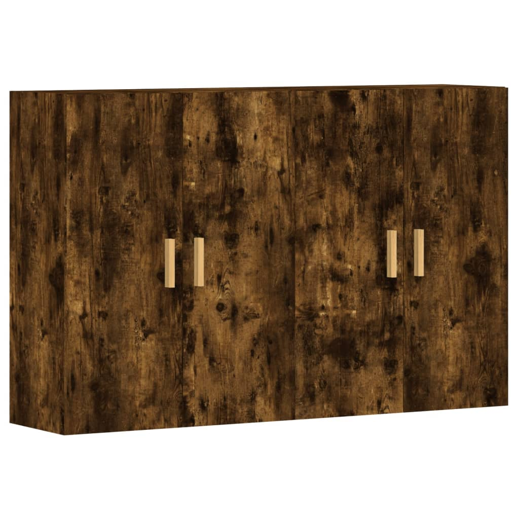 2 db füstös tölgyszínű falra szerelhető fa éjjeliszekrény (3197878)