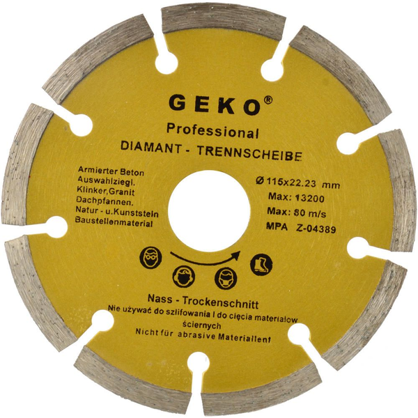  Geko Tarcza diam.115mm segment.GEKO PROFI(200)