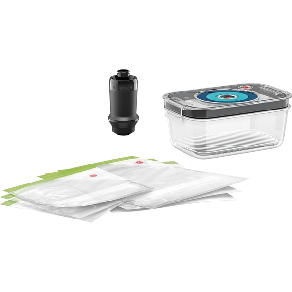 Bosch MSZV6FS1 кутия за хранителни продукти Правоъгълен Комплект 1 Д Черен, Зелен, Сив, Прозрачен