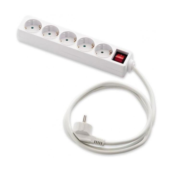 Base Multiple 5 Tomas 10/16a 15 Metros Con Interruptor 3x15 Mm - Famatel - 9/705..