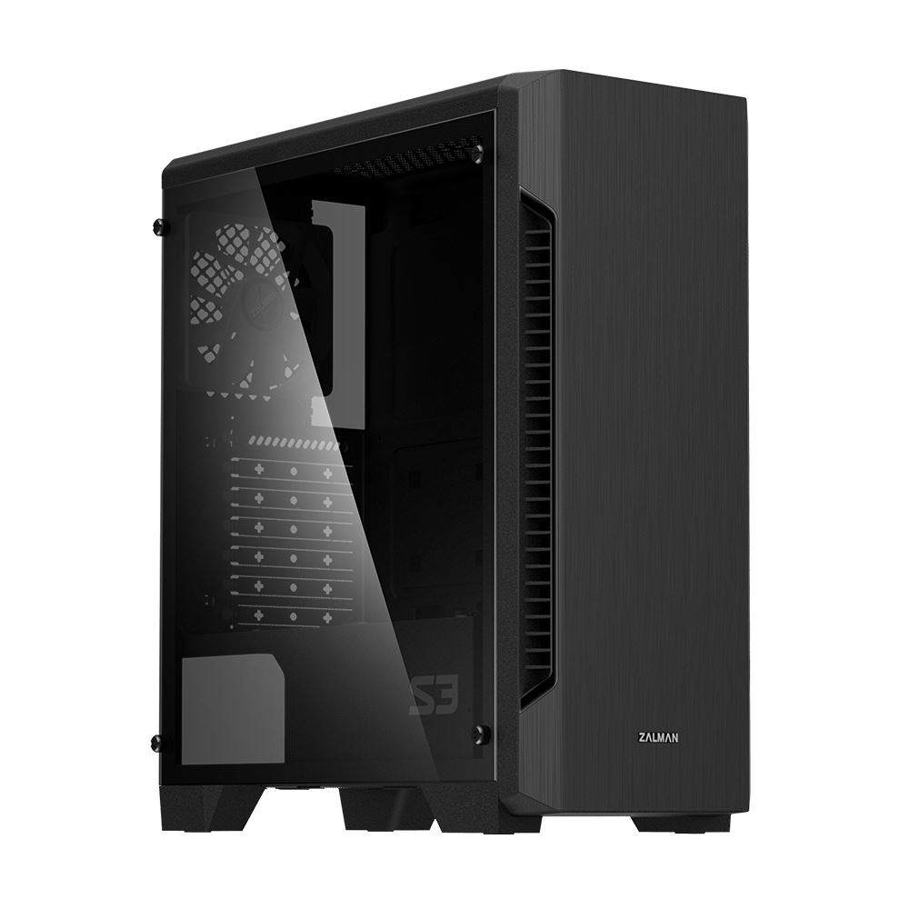 Zalman S3 TG táp nélküli ablakos ház fekete (S3 TG)
