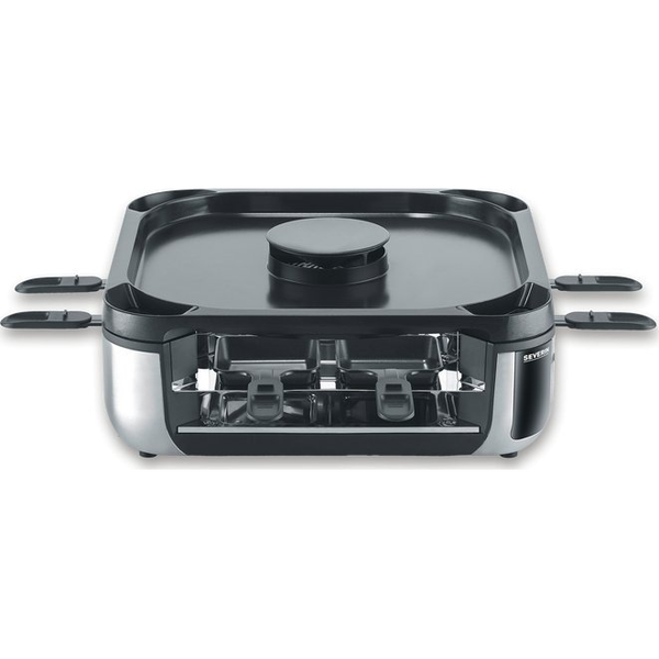 Severin - Raclette Grill Con Función De Filtro De Aire Circulante Integrado En La Placa 1900 W Negro Rg 2379