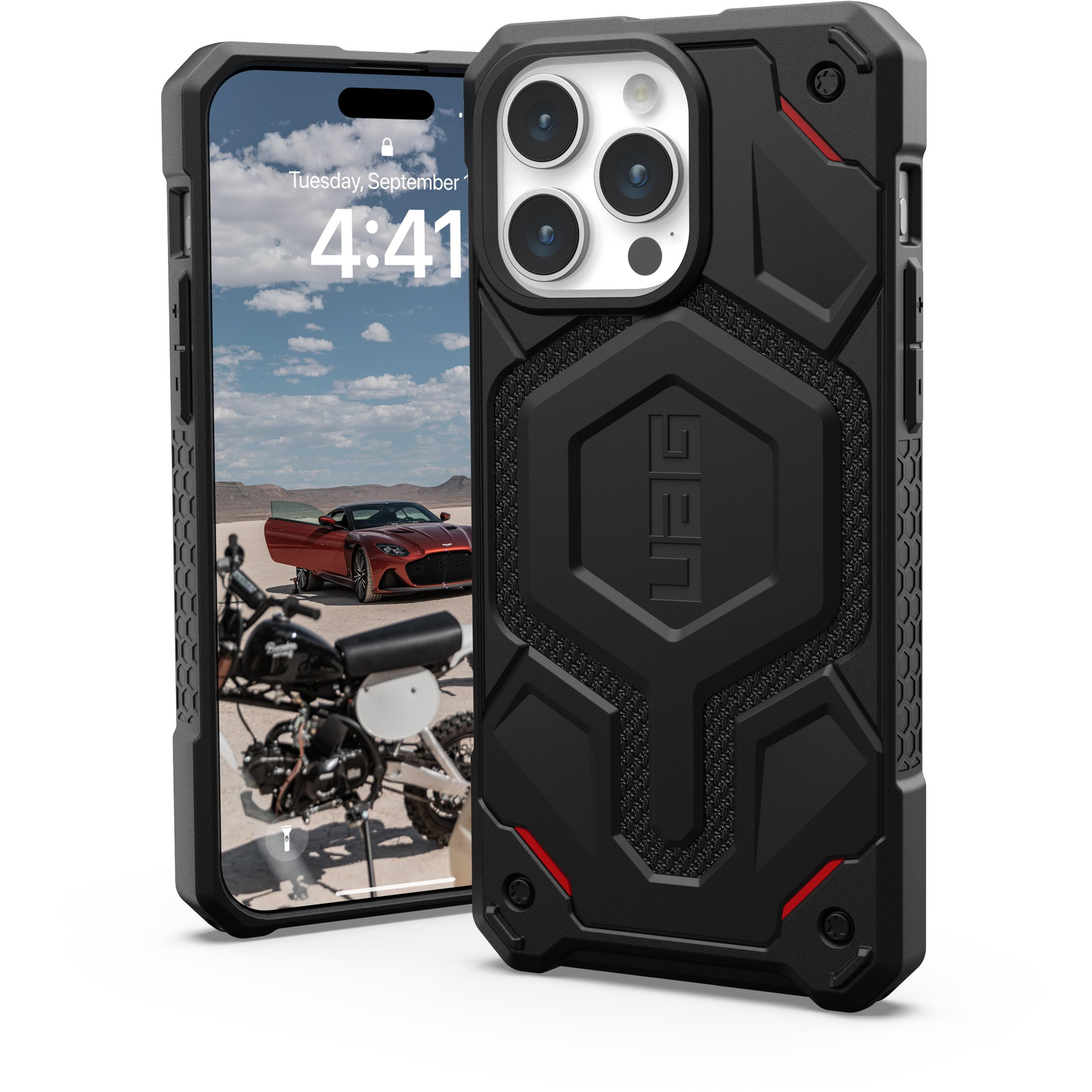 UAG Monarch Pro iPhone 15 Pro Max MagSafe fekete kevlar tok (114222113940)