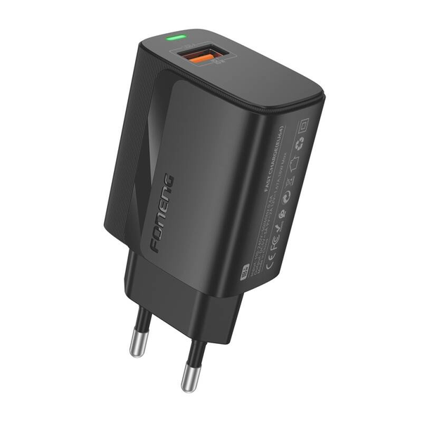 Foneng EU64 USB-A Hálózati Töltő Adapter 20W - Fekete