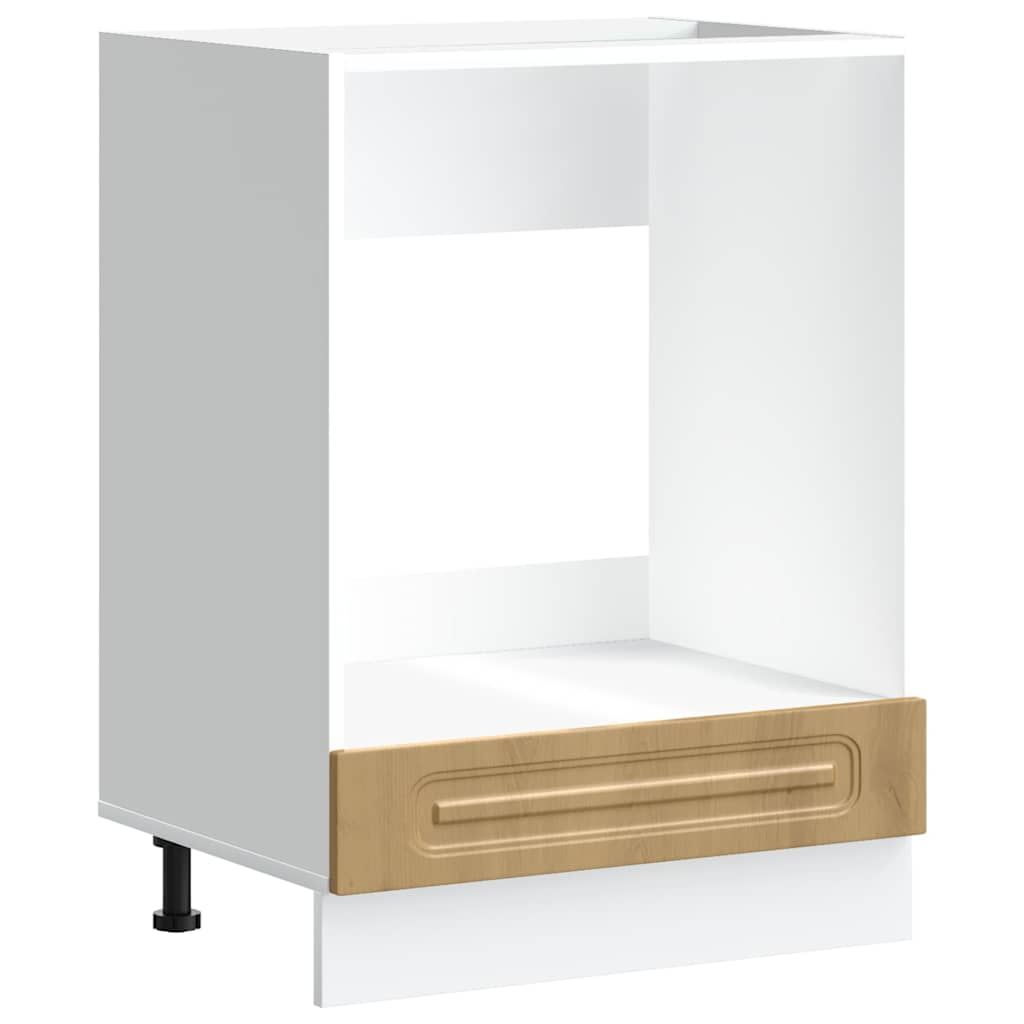 Kalmar kézműves tölgy színű szerelt fa sütőszekrény (853526)