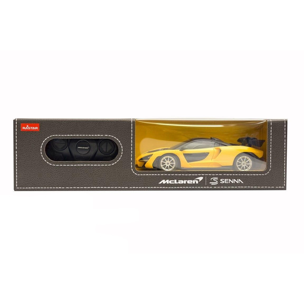 YELLOW MCLAREN SENNA REMOTE CONTROL CAR WITH SCALE 1 TO 24